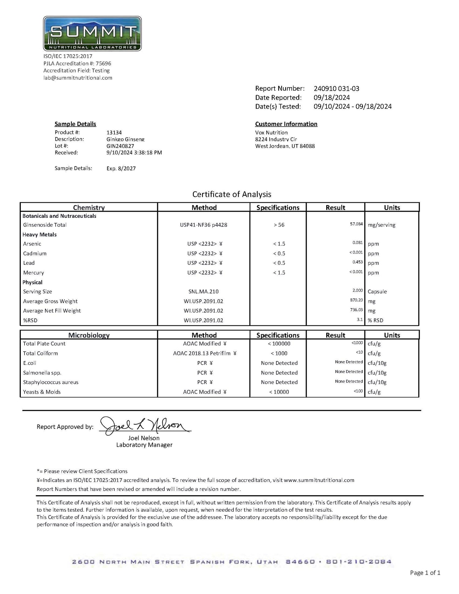 Klarhet — Ginkgo + Ginseng for cognitive focus. Third-party lab test results.
